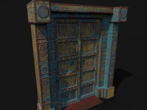 старая деревянная дверь 3D Модель