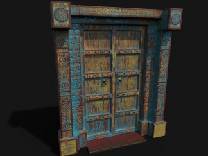 old wooden door Modelo 3D