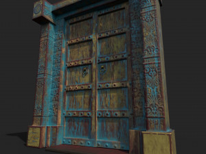 old wooden door Modelo 3D