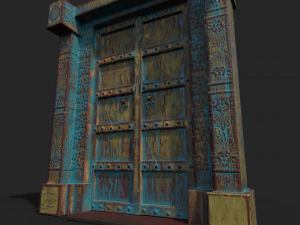 old wooden door 3D Model