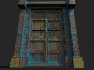 old wooden door Modelo 3D