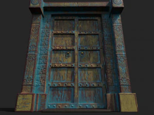 old wooden door 3D Model