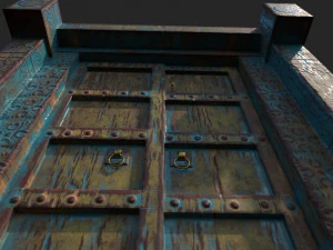 old wooden door 3D Model