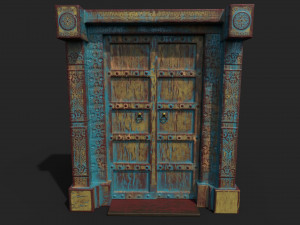 old wooden door Modelo 3D