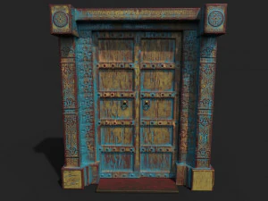 old wooden door 3D Model