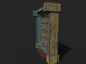 old wooden door Modelo 3D