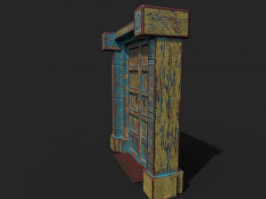 old wooden door 3D Model