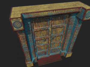 old wooden door Modelo 3D