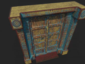 old wooden door 3D Model