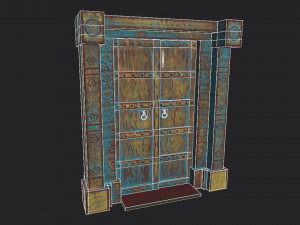 old wooden door Modelo 3D