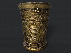 ancient metal wine glass Modelo 3D