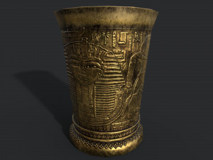 ancient metal wine glass Modelo 3D