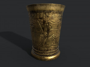 ancient metal wine glass Modelo 3D