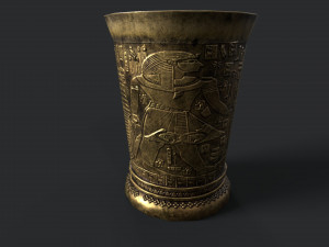 ancient metal wine glass Modelo 3D