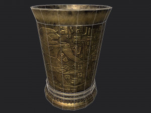 ancient metal wine glass Modelo 3D