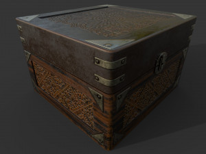 old wooden box 3D Model