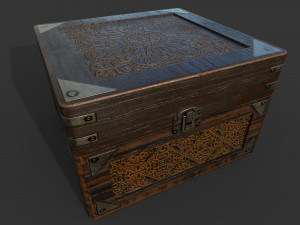old wooden box 3D Model