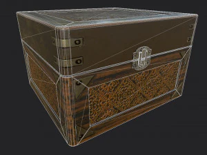 old wooden box 3D Model