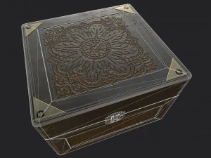 old wooden box 3D Model