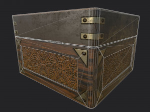 old wooden box 3D Model