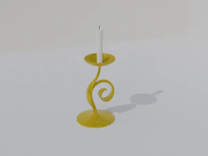 golden candle pack 3D Model