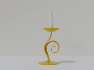 golden candle pack 3D Model