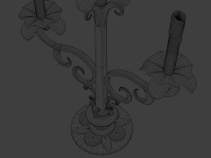 golden candle pack 3D Model