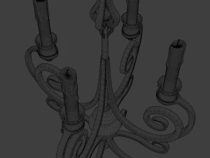 golden candle pack 3D Model