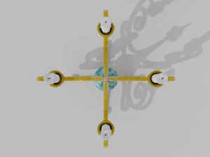 golden candle pack 3D Model