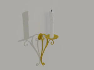golden candle pack 3D Model