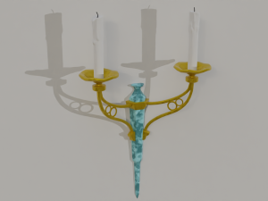 golden candle pack 3D Модель