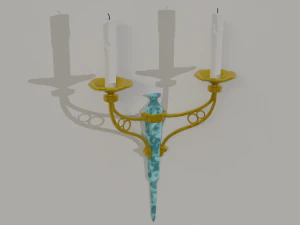 golden candle pack 3D Model
