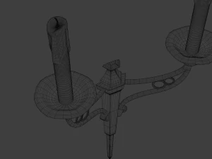 golden candle pack 3D Model
