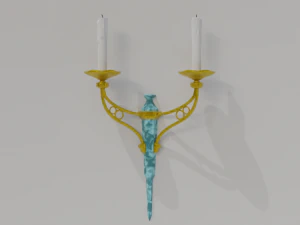 golden candle pack 3D Model
