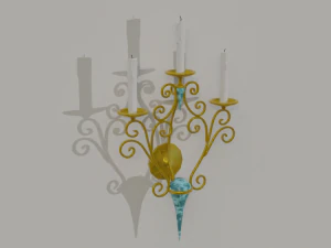 golden candle pack 3D Model