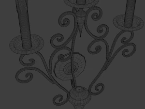golden candle pack 3D Model