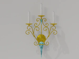 golden candle pack 3D Model