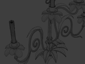 golden candle pack 3D Model