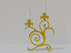 golden candle packs 3D Model