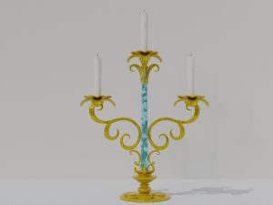 golden candle packs 3D Model