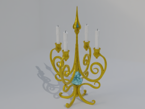 golden candle packs 3D Model
