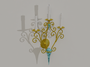 golden candle packs 3D Model