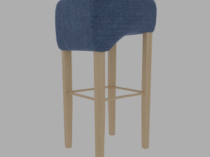 denim bar stool Modello 3D