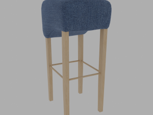 denim bar stool Model 3D