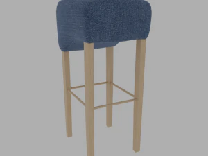 denim bar stool 3D Model