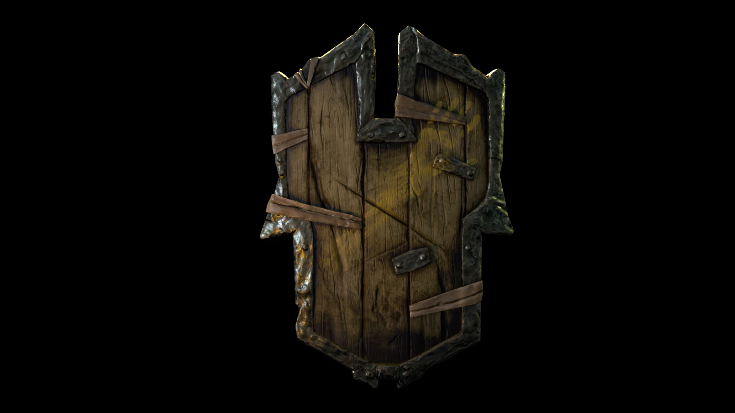 Medival Shield 3D Model .c4d .max .obj .3ds .fbx .stl .blend
