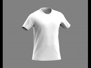 t-shirt &agrave; col rond Modèle 3D