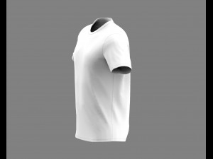 round neck t-shirt 3D Модель