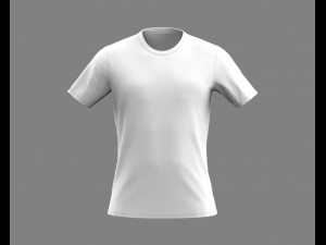 round neck t-shirt 3D Модель