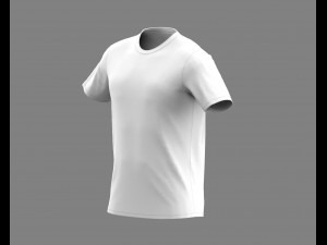 round neck t-shirt 3D Модель